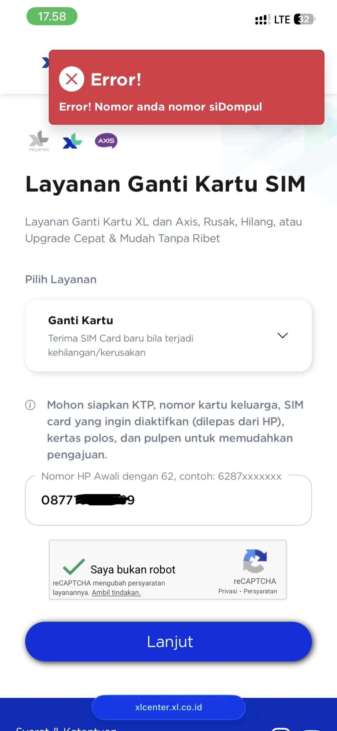 Sulitnya Penggantian Kartu XL Prabayar yang Terdaftar Dompet Pulsa