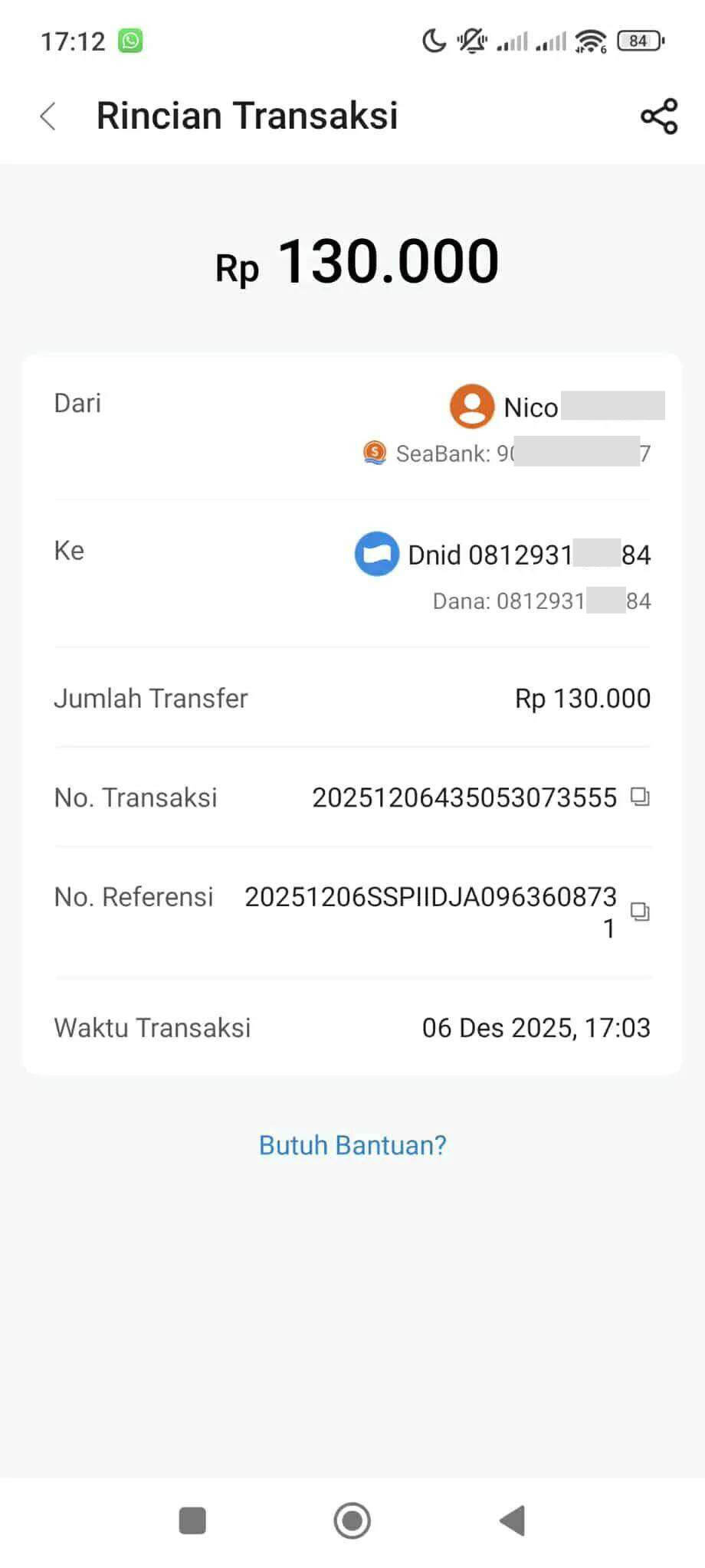 Salah Transfer ke Akun DANA yang Belum Premium