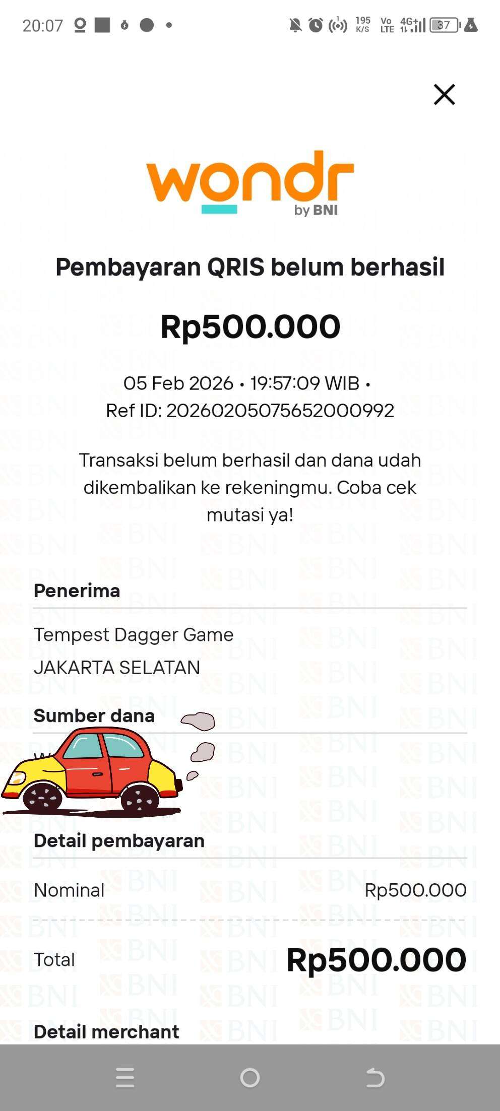 Transaksi BNI Gagal tapi Saldo Terpotong