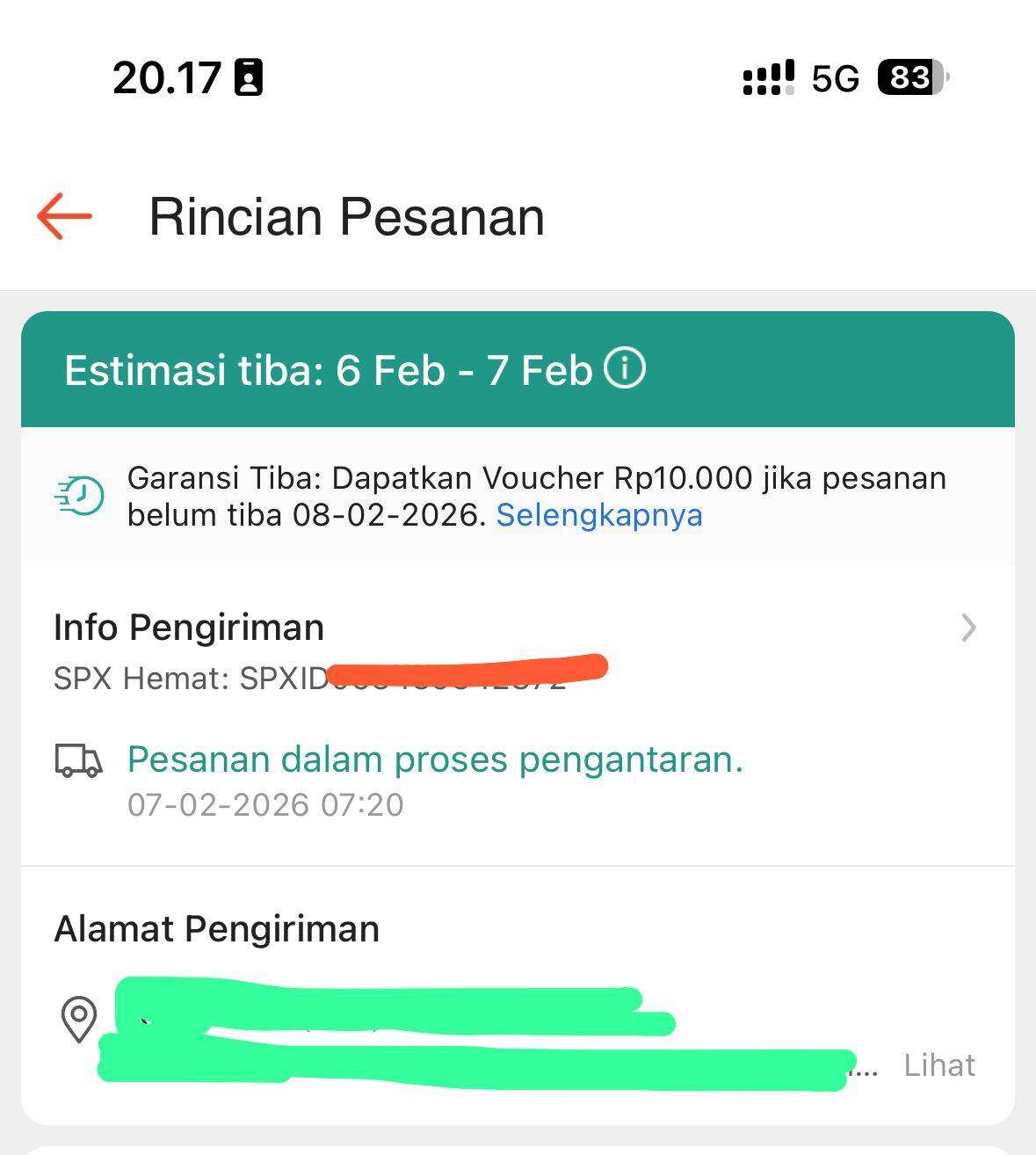 Keterlambatan Pengiriman dan Janji Layanan Shopee yang Tidak Ditepati Berulang Kali
