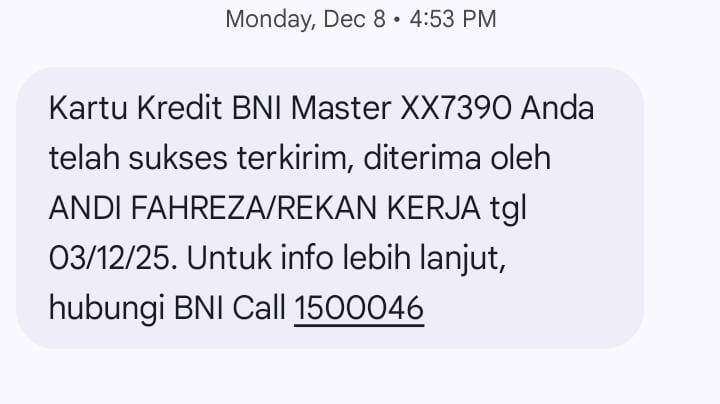 Kartu Kredit BNI dan Mandiri Dinyatakan Diterima oleh Orang Lain, Padahal Saya Tidak Pernah Menerimanya