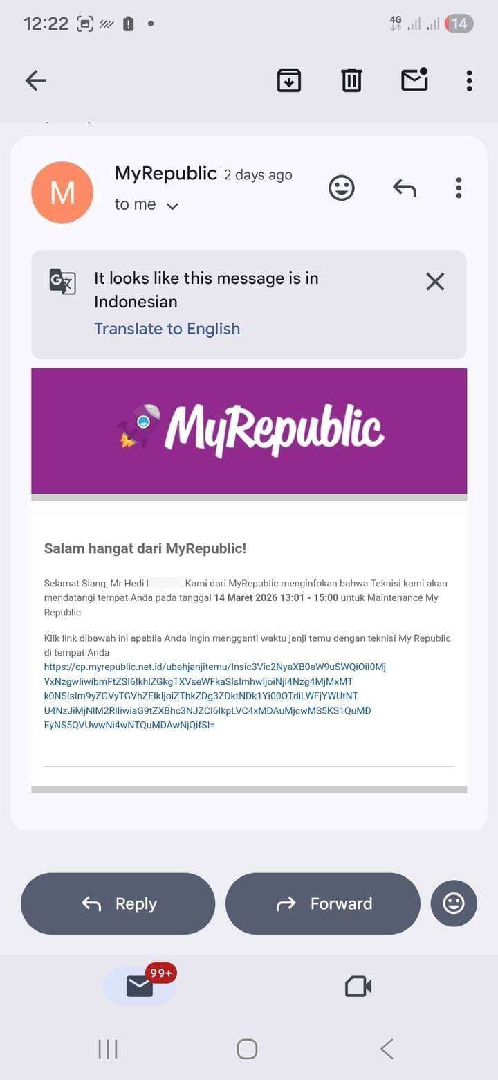 Internet MyRepublic Gangguan Berhari-hari, Teknisi Tak Pernah Datang Perbaiki Jaringan
