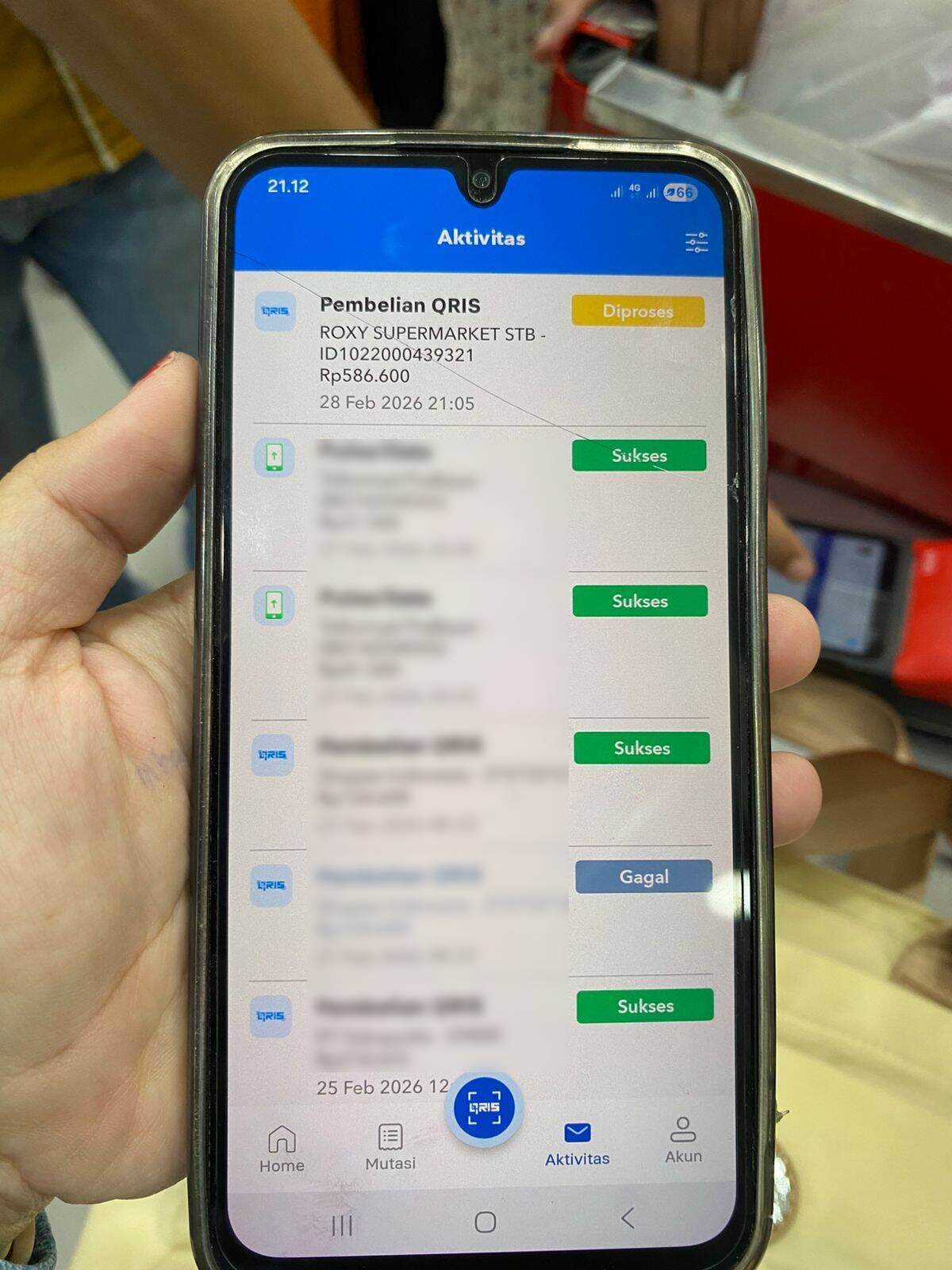 Transaksi QRIS BRImo Saldo Terpotong Status Gagal