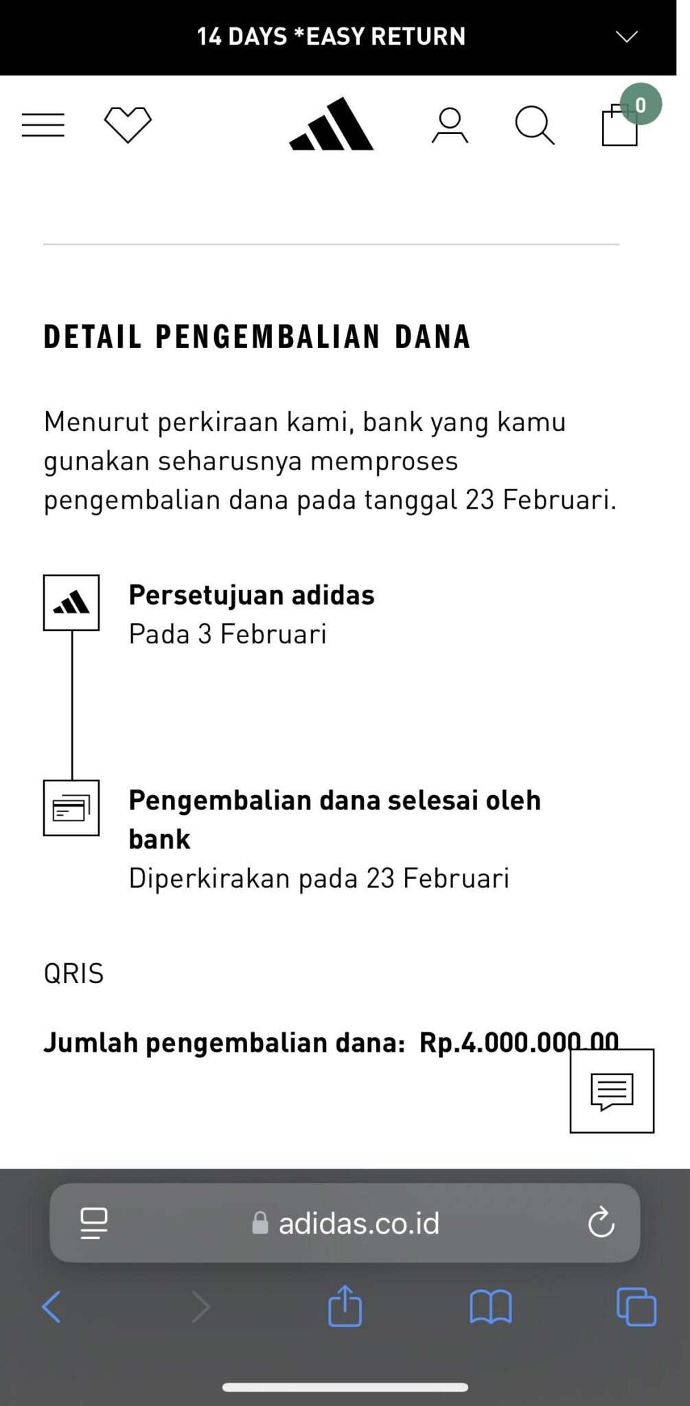 Adidas Indonesia Klaim Refund Sudah Cair, tapi Uang Tak Kunjung Masuk ...