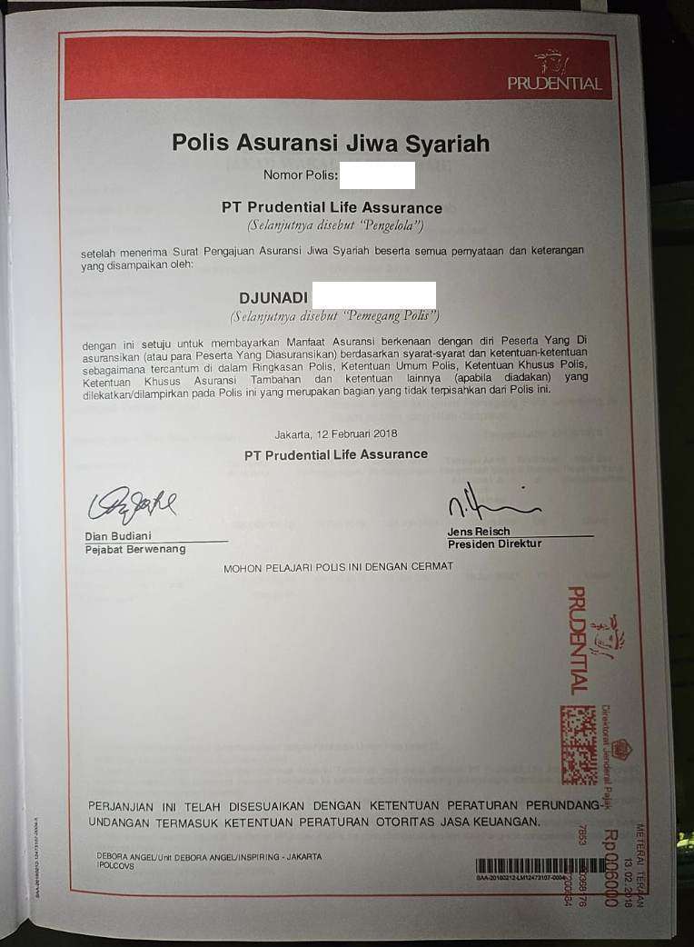 Prudential Melakukan Perubahan Biaya Asuransi Tanpa Pemberitahuan kepada Nasabah