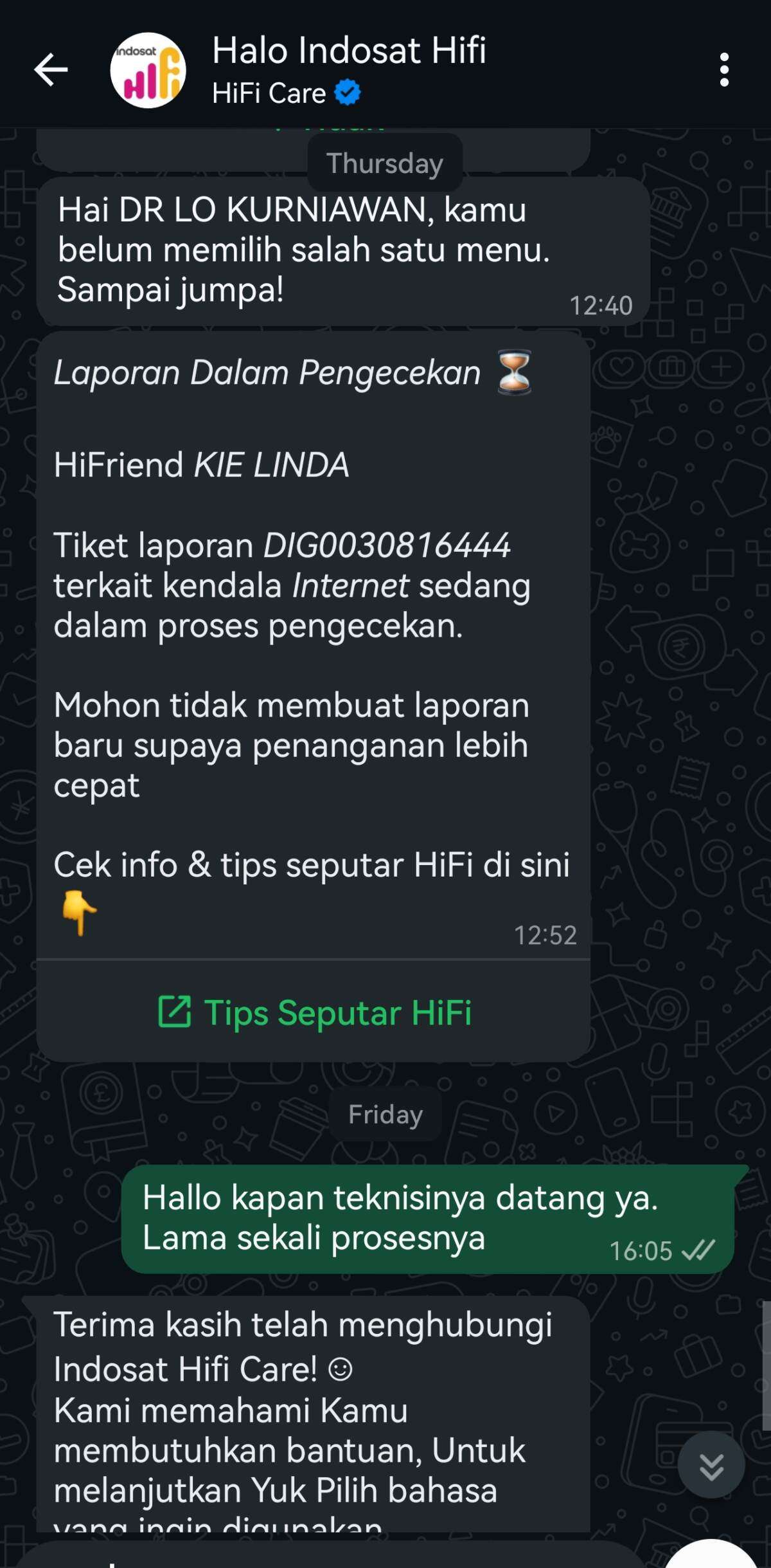 Indosat HiFi Lamban Tangani Gangguan, Pelanggan Dirugikan