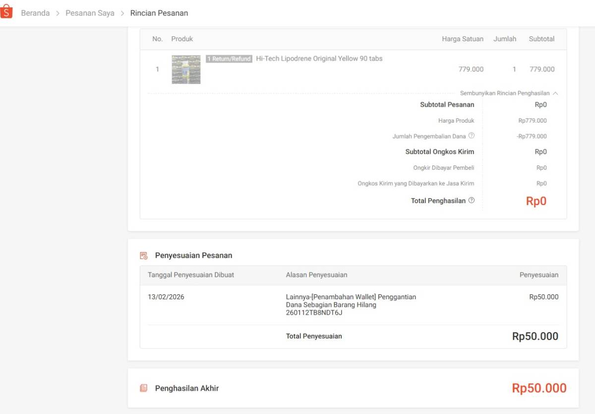 Paket Shopee Hilang di Anteraja, Nilai Rp779 Ribu Diganti Hanya Rp50 Ribu