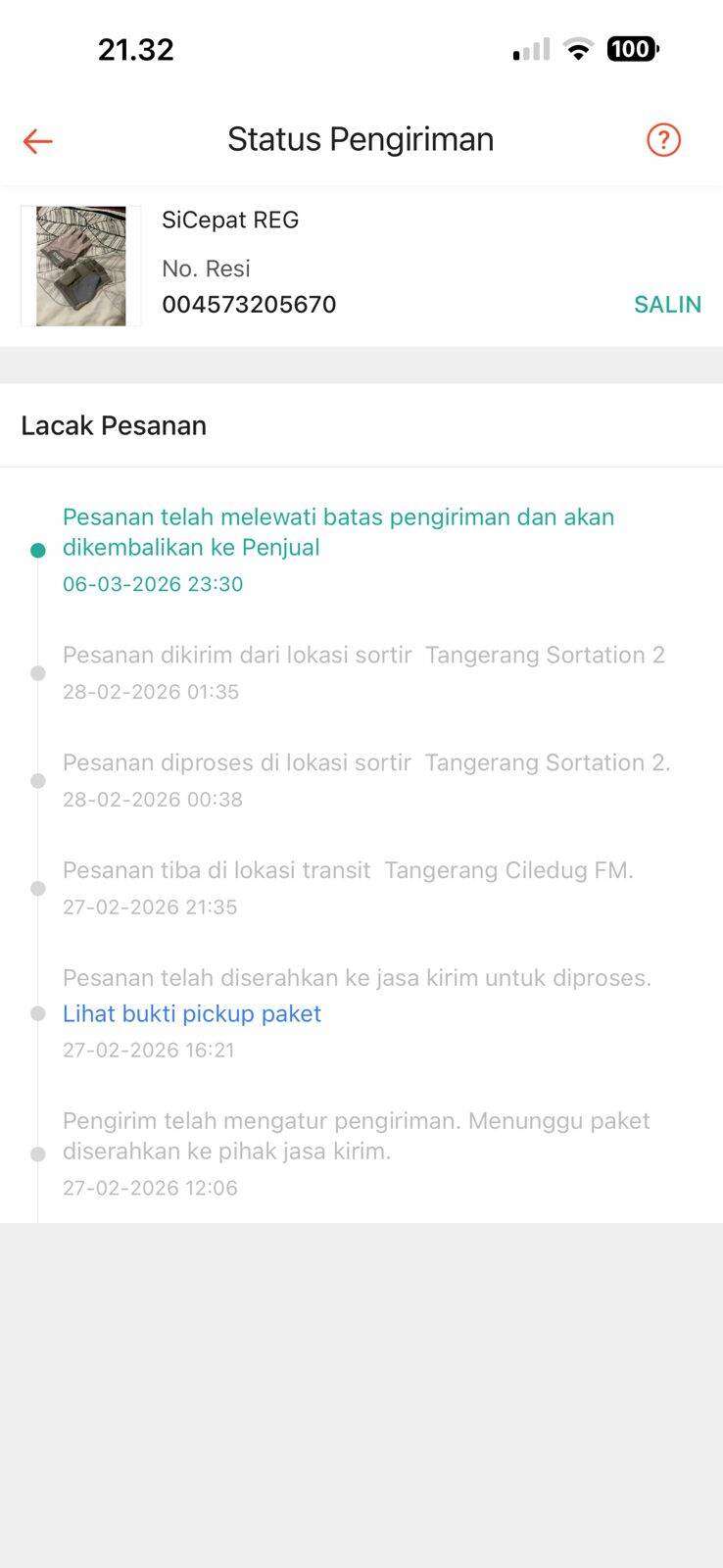 Paket SiCepat Tertahan 1 Minggu di Tangerang Sortation 2, Pesanan Shopee Dibatalkan Otomatis