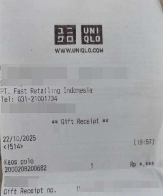 Pengalaman Tukar Gift Receipt Uniqlo: Pilihan Terbatas, Selisih Harga Hangus