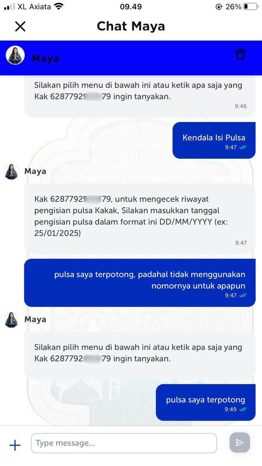 Pulsa XL Tiba-tiba Menghilang, Hubungi CS XL via Live Chat, tetapi Belum Tersambung