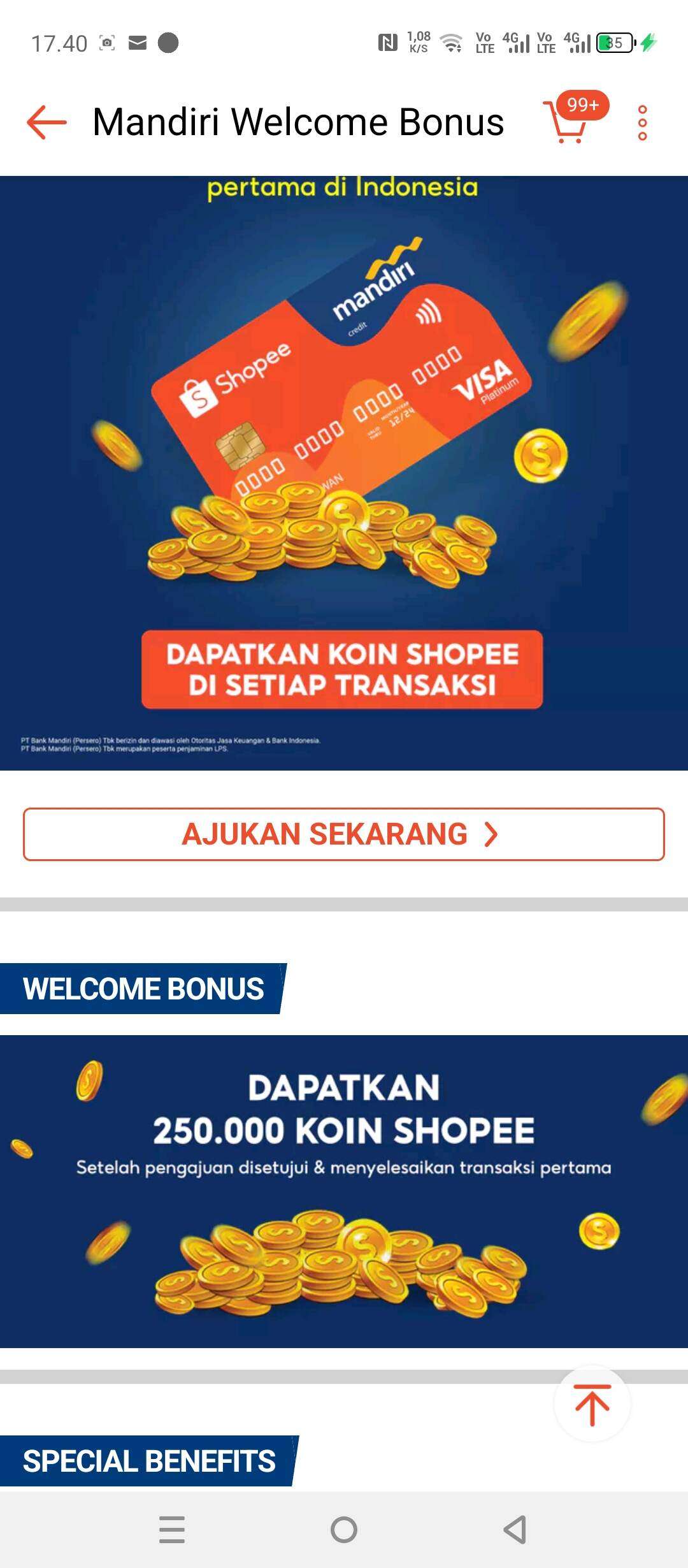 4 Bulan Diabaikan Bank Mandiri, Welcome Bonus 250.000 Koin Shopee Tak Kunjung Diberikan