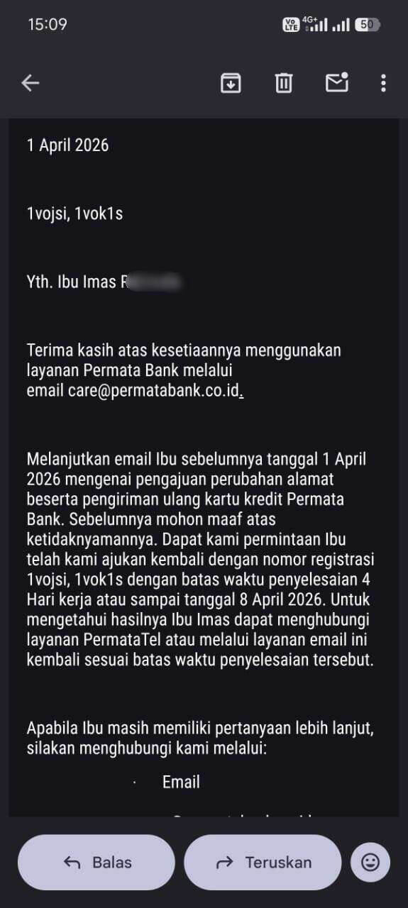 Pengiriman Kartu Kredit Bank Permata yang Tak Kunjung Sampai