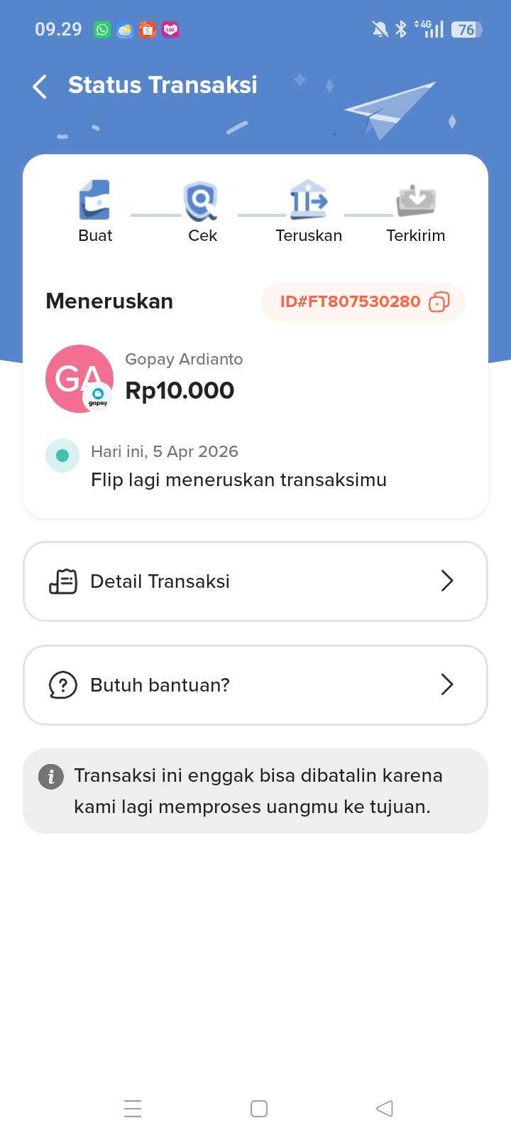 Top Up GoPay via Flip Tidak Masuk, CS Tidak Konsisten dan Tidak Ada Kepastian