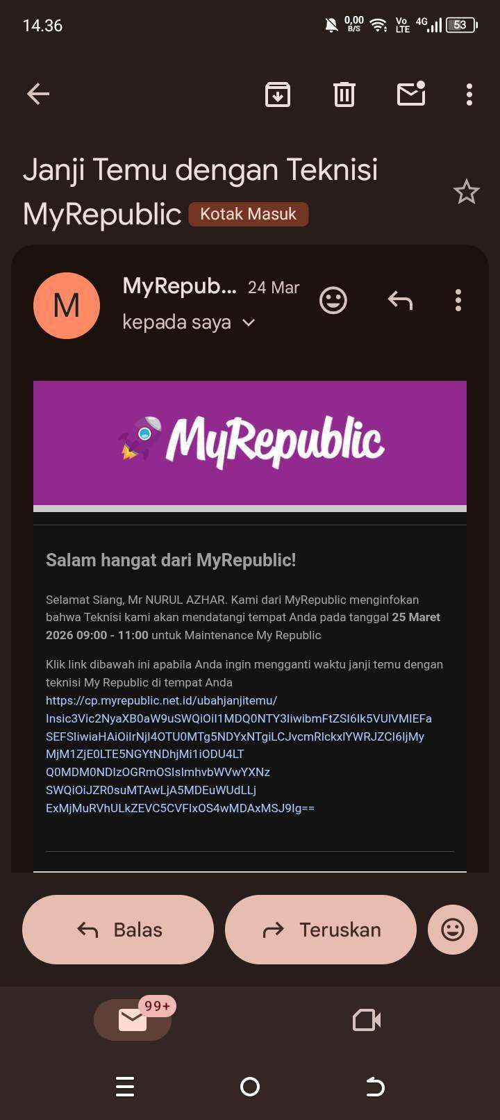Jaringan MyRepublic Overcapacity, Kabel Pelanggan Dicabut Sembarangan
