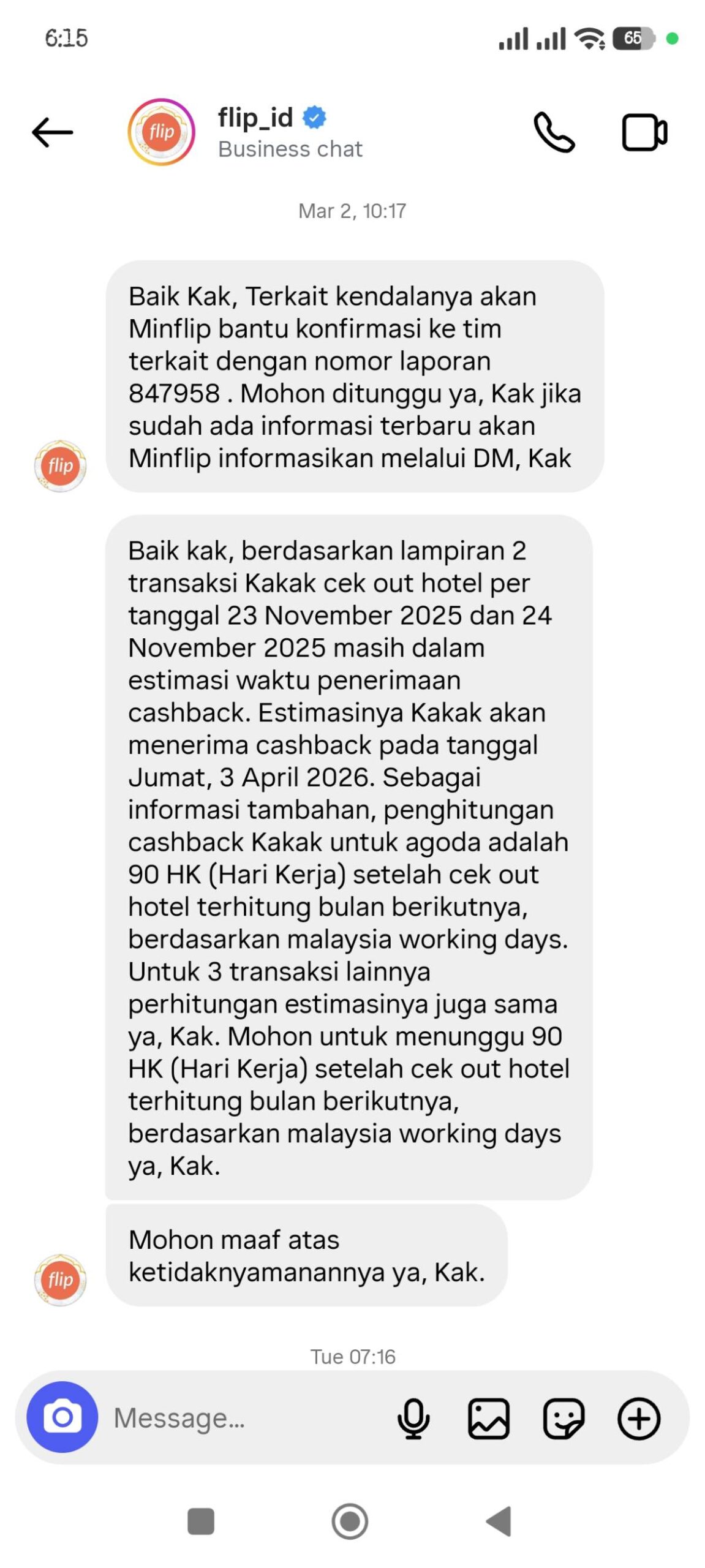 Cashback Flip Deals Tak Kunjung Masuk Setelah 90 Hari Kerja