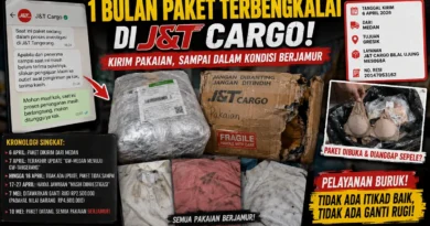 Paket Pakaian Terbengkalai 1 Bulan di J&T Cargo, Tiba dalam Kondisi Berjamur dan Tidak Ada Ganti Rugi