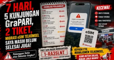 7 Hari, 5 Kunjungan GraPARI, 2 Tiket, Migrasi eSIM Telkomsel Saya Masih Belum Selesai Juga