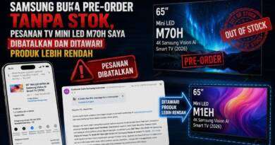 Samsung Buka Pre-order Tanpa Stok, Pesanan TV Mini LED M70H Saya Dibatalkan dan Ditawari Produk Lebih Rendah