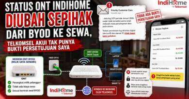 Status ONT IndiHome Diubah Sepihak dari BYOD ke Sewa, Telkomsel Akui Tak Punya Bukti Persetujuan Saya