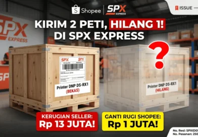 Peti Kayu Berisi Printer Seharga Rp13 Juta Hilang di SPX Express, Shopee Hanya Ganti Rp1 Juta!