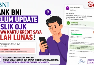 Bank BNI Belum Melakukan Update di SLIK OJK bahwa Kartu Kredit Saya Telah Lunas