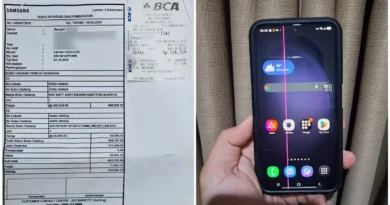 Baru 2 Minggu Ganti Baterai di Service Center Resmi, Muncul Pink Line Permanen di Layar Samsung S23 Saya