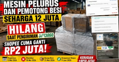 Mesin Pelurus dan Pemotong Besi Seharga 12 Juta Hilang Saat Pengiriman J&T Cargo, Shopee Cuma Ganti Rp2 Juta!