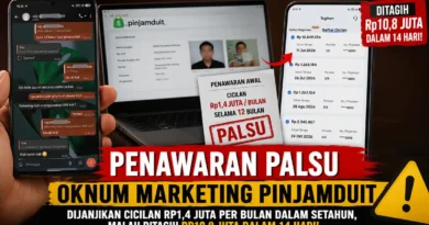 Penawaran Palsu Oknum Marketing PinjamDuit; Dijanjikan Cicilan Rp1,4 Juta per Bulan dalam Setahun, Malah Ditagih Rp10,8 Juta dalam 14 Hari