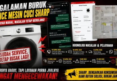 Pengalaman Pelayanan Purnajual Mesin Cuci Sharp yang Buruk
