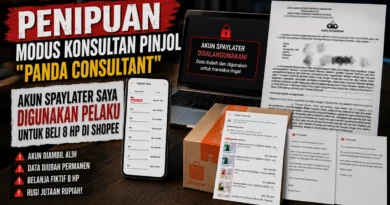Penipuan Modus Konsultan Pinjol “Panda Consultant”, Akun SPayLater Saya Digunakan Pelaku untuk Beli 8 HP di Shopee