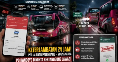 Perjalanan Palembang-Yogyakarta PO Handoyo Kacau: Dioper di Tengah Jalan, Sampai Telat 24 Jam, Komplain via WA ke CS Malah Diblokir