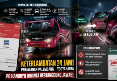 Perjalanan Palembang-Yogyakarta PO Handoyo Kacau: Dioper di Tengah Jalan, Sampai Telat 24 Jam, Komplain via WA ke CS Malah Diblokir