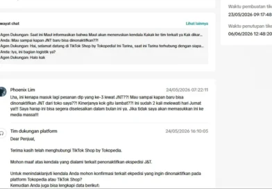 TikTok Shop Tokopedia Tak Kunjung Menonaktifkan J&T, Toko Saya Rugi dan Kena Penalti