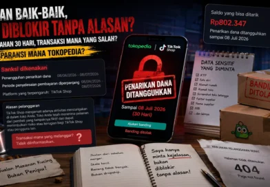 Tokopedia Menahan Dana Hasil Penjualan Tanpa Bukti dan Penjelasan Transaksi Mana yang Melanggar