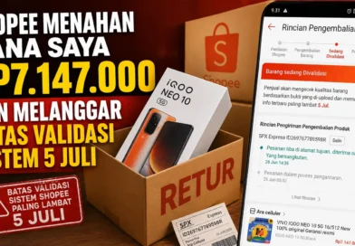 Dana Retur Rp7,1 Juta Saya Ditahan Shopee, Barang Sudah Diterima Penjual dan Melewati Batas Validasi 5 Juli tapi Uang Tak Kunjung Cair