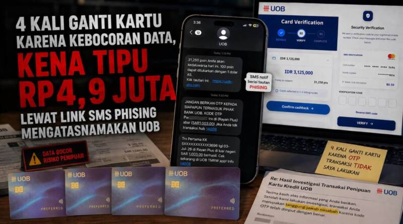 Sudah 4 Kali Ganti Kartu karena Kebocoran Data, Saya Kena Tipu Rp4,9 Juta Lewat SMS Tukar Poin Mengatasnamakan UOB