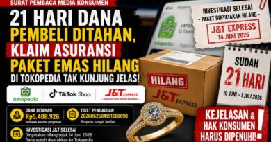 Paket Cincin Emas dari Semar Nusantara Hilang, J&T Express Nyatakan Investigasi Selesai, Tokopedia Belum Cairkan Klaim Asuransi Selama 21 Hari