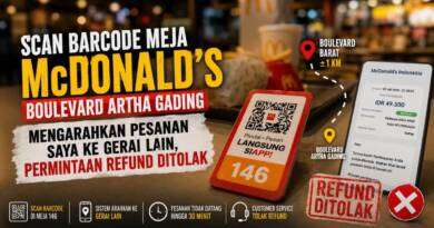 Scan Barcode Meja McDonald’s Boulevard Artha Gading Mengarahkan Pesanan Saya ke Gerai Lain, Permintaan Refund Ditolak