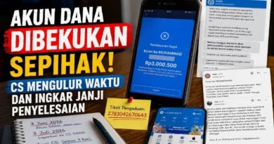 Akun DANA Dibekukan Sepihak, CS Mengulur Waktu dan Ingkar Janji Penyelesaian