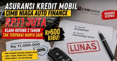Asuransi Kredit Mobil CIMB Niaga Auto Finance Rp11 Juta, Klaim Refund 2 Tahun Tak Terpakai Hanya Cair Rp600 Ribu