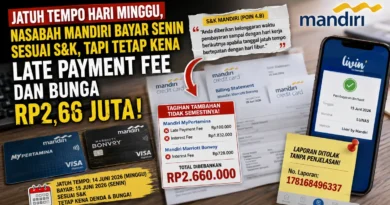 Jatuh Tempo Hari Minggu, Nasabah Mandiri Bayar Senin Sesuai S&K, tapi Tetap Kena Late Payment Fee dan Bunga Rp2,66 Juta