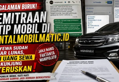 Pengalaman Buruk Kemitraan Titip Mobil di rentalmobilmatic.id, Penyewa Sudah Bayar Lunas tapi Uang Sewa Tak Kunjung Diteruskan ke Pemilik Mobil