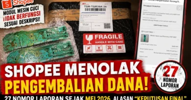 Shopee Menolak Pengembalian Dana Saya dan Mengabaikan 27 Nomor Laporan Sejak Mei 2026, dengan Alasan “Keputusan Final”