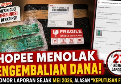 Shopee Menolak Pengembalian Dana Saya dan Mengabaikan 27 Nomor Laporan Sejak Mei 2026, dengan Alasan “Keputusan Final”