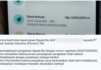 Tarik Tunai Rp1 Juta di ATM BSI Berhasil tapi Uang Tidak Keluar, Pengaduan Dinyatakan Selesai Tanpa Pengembalian Dana