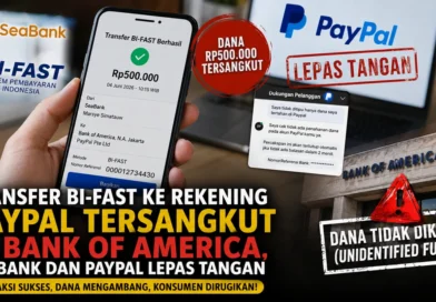 Transfer BI-Fast ke Rekening PayPal Tersangkut di Bank of America, SeaBank dan PayPal Lepas Tangan