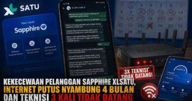 Kekecewaan Pelanggan Sapphire XLSatu, Internet Putus Nyambung 4 Bulan dan Teknisi 3 Kali Tidak Datang