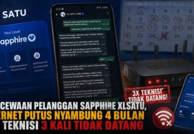 Kekecewaan Pelanggan Sapphire XLSatu, Internet Putus Nyambung 4 Bulan dan Teknisi 3 Kali Tidak Datang