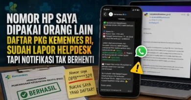 Seseorang Mendaftar Pemeriksaan Kesehatan Gratis (PKG) Menggunakan Nomor Ponsel Saya