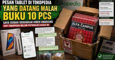 Pesan Tablet di Tokopedia yang Datang Buku 10 Pcs, Saya Sudah Serahkan Video Unboxing tapi Tokopedia Belum Putuskan Kasus Ini